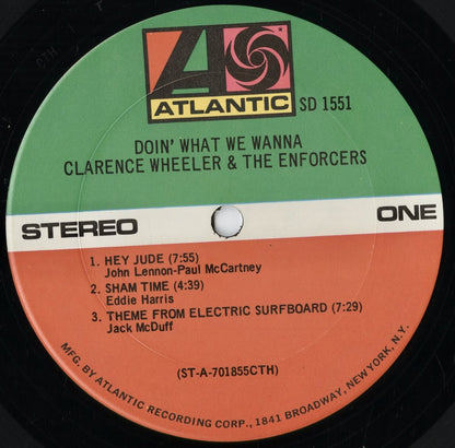 Clarence Wheeler & The Enforcers - Doin' What We Wanna (SD 1551) 1970 US Atlantic｜中古LP