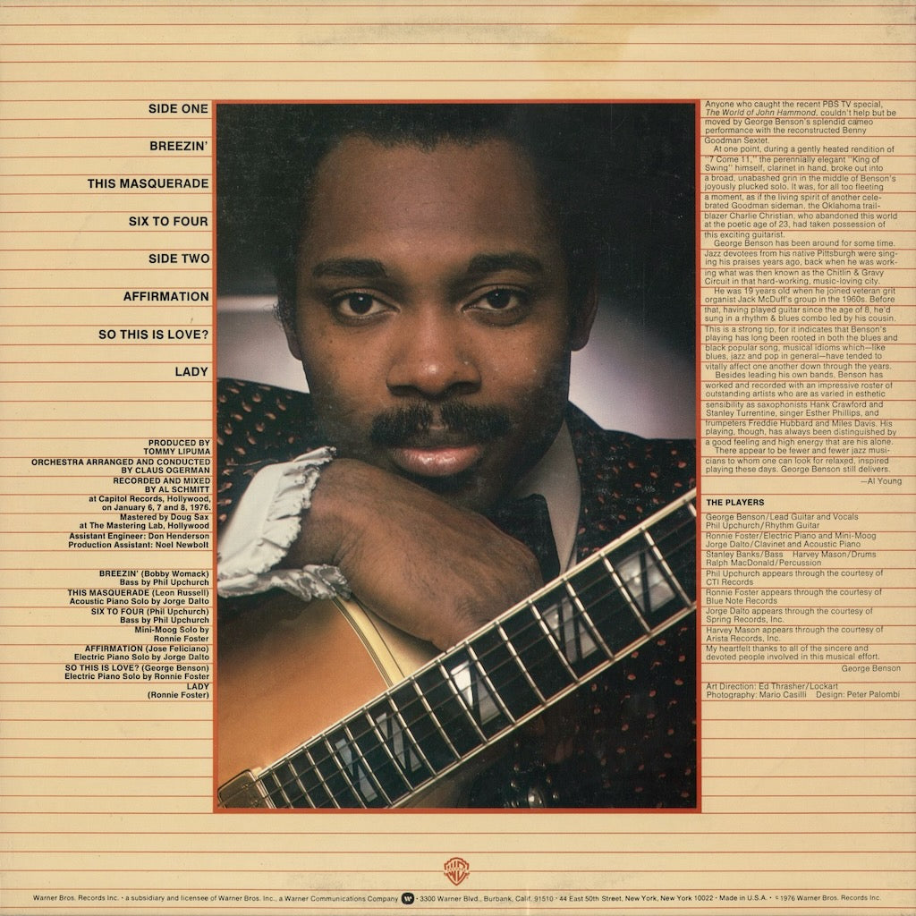 George Benson – Breezin' (BS 2919) LP 1977 US Warner Bros｜中古LP