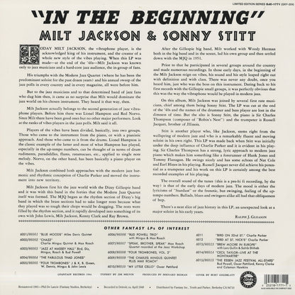 Milt Jackson & Sonny Stitt / ミルト・ジャクソン＆ソニー・スティット / In The Beginning (OJC-1771)