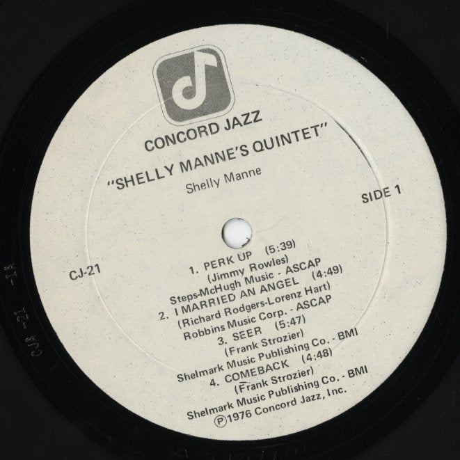 Shelly Manne - Perk Up LP 1975 US Concord Jazz ドラム – VOXMUSIC