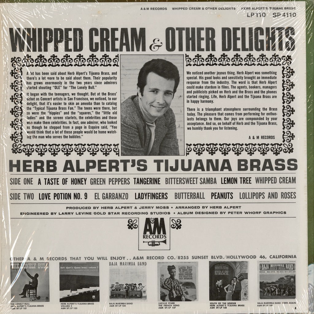 Herb Alpert & The Tijuana Brass / ハーブ・アルパート / Whipped Cream & Other Delights (LP 110) MONO