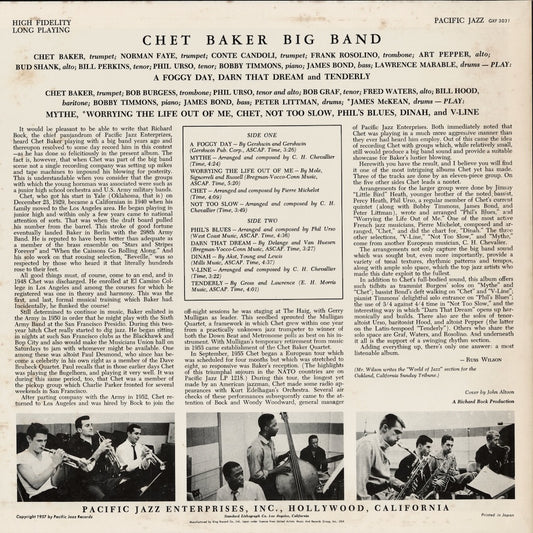 Chet Baker / チェット・ベイカー / Chet Baker Big Band (GXF-3031M)