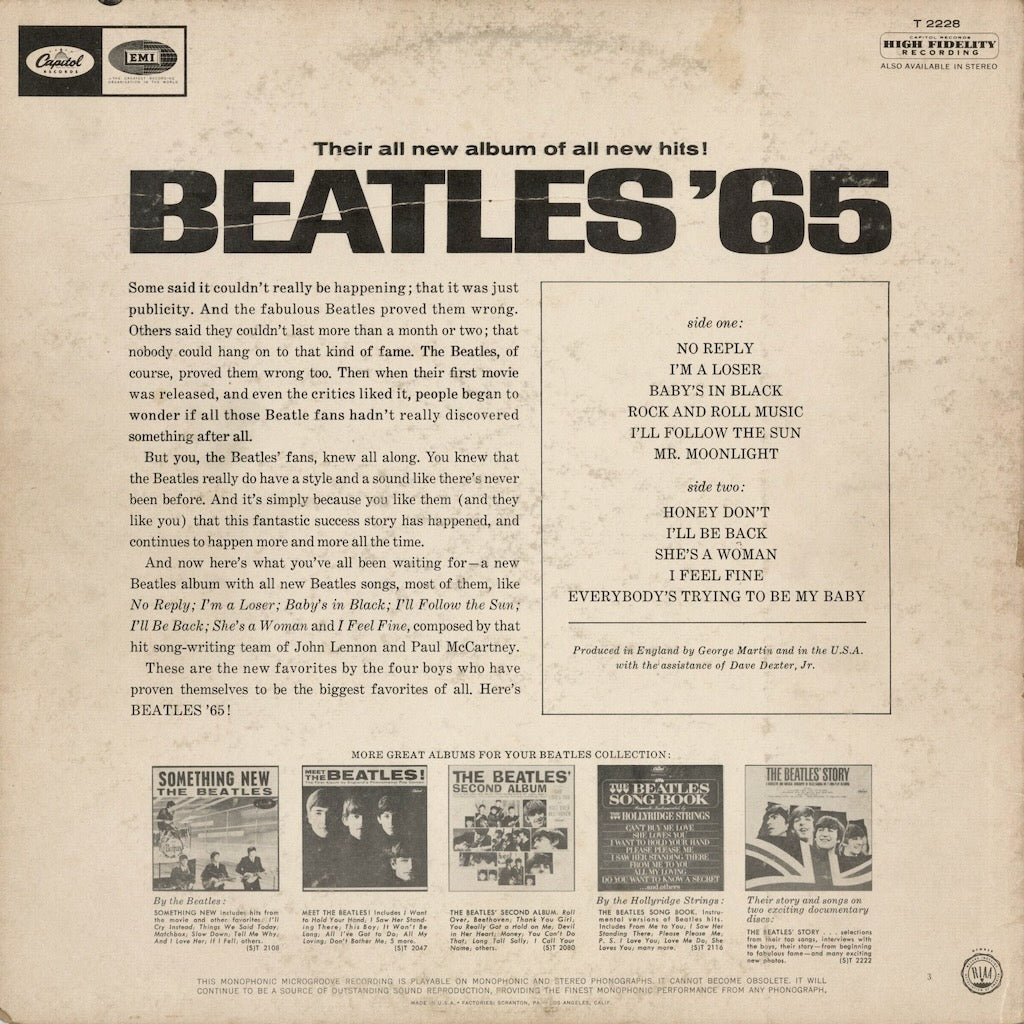The Beatles – Beatles '65 (T-2228) LP 1964 US Capitol | 中古LP