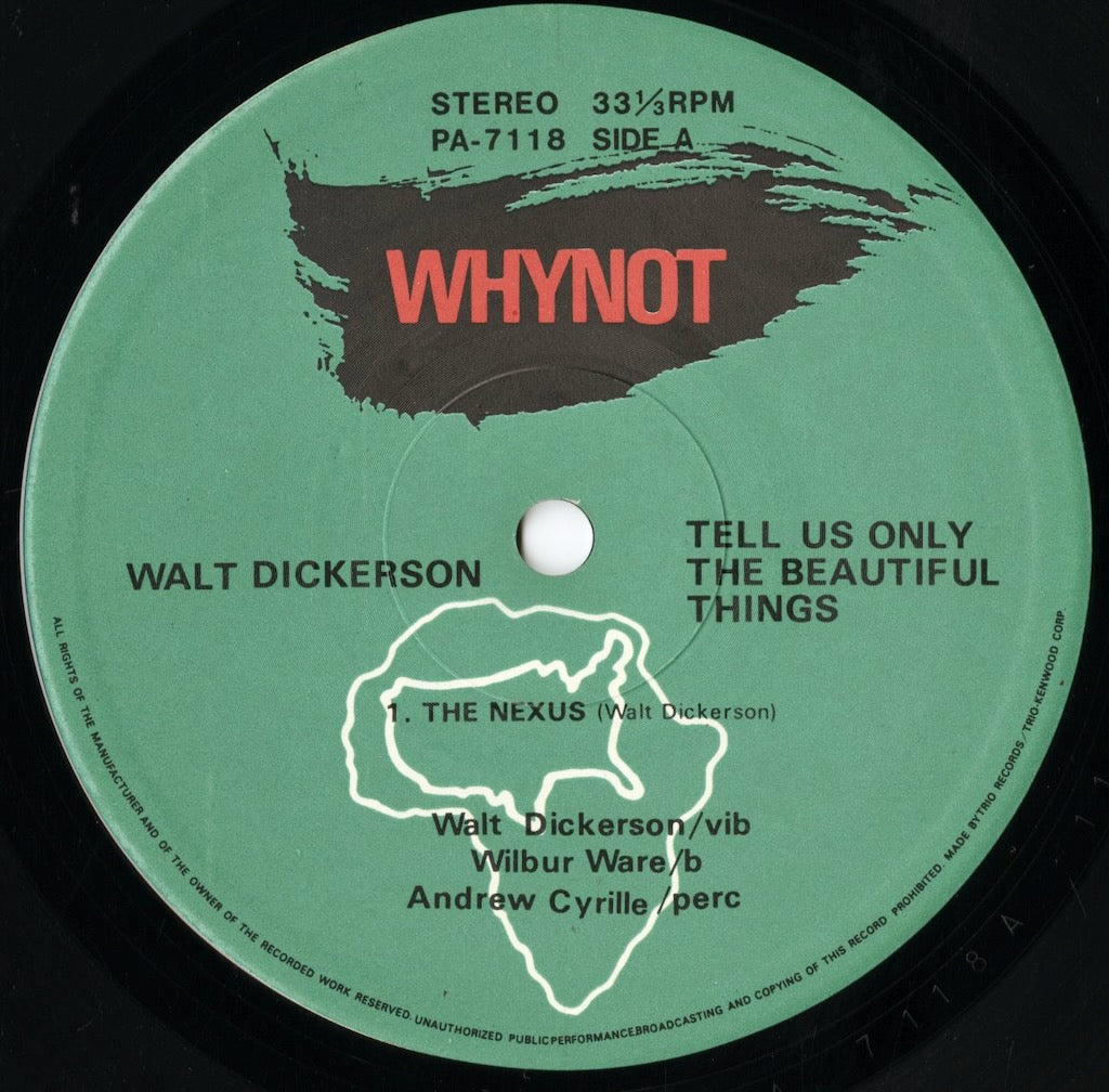 Walt Dickerson / ウォルト・ディッカーソン / Tell Us Only The Beautiful Things (PA-7118)