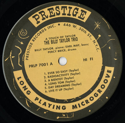 Billy Taylor / ビリー・テイラー / A Touch Of Taylor (SLP-55)