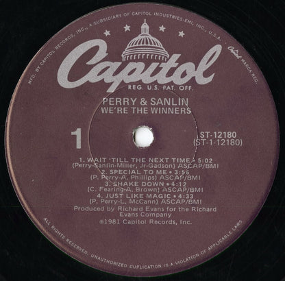 Perry & Sanlin - We're The Winners (ST-12180) 1981 US Capitol｜中古LP