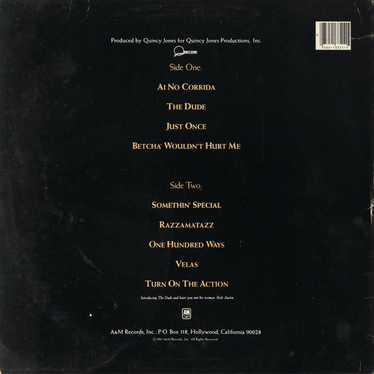 Quincy Jones - The Dude (SP-3721) LP 1981 US A&M｜中古LP
