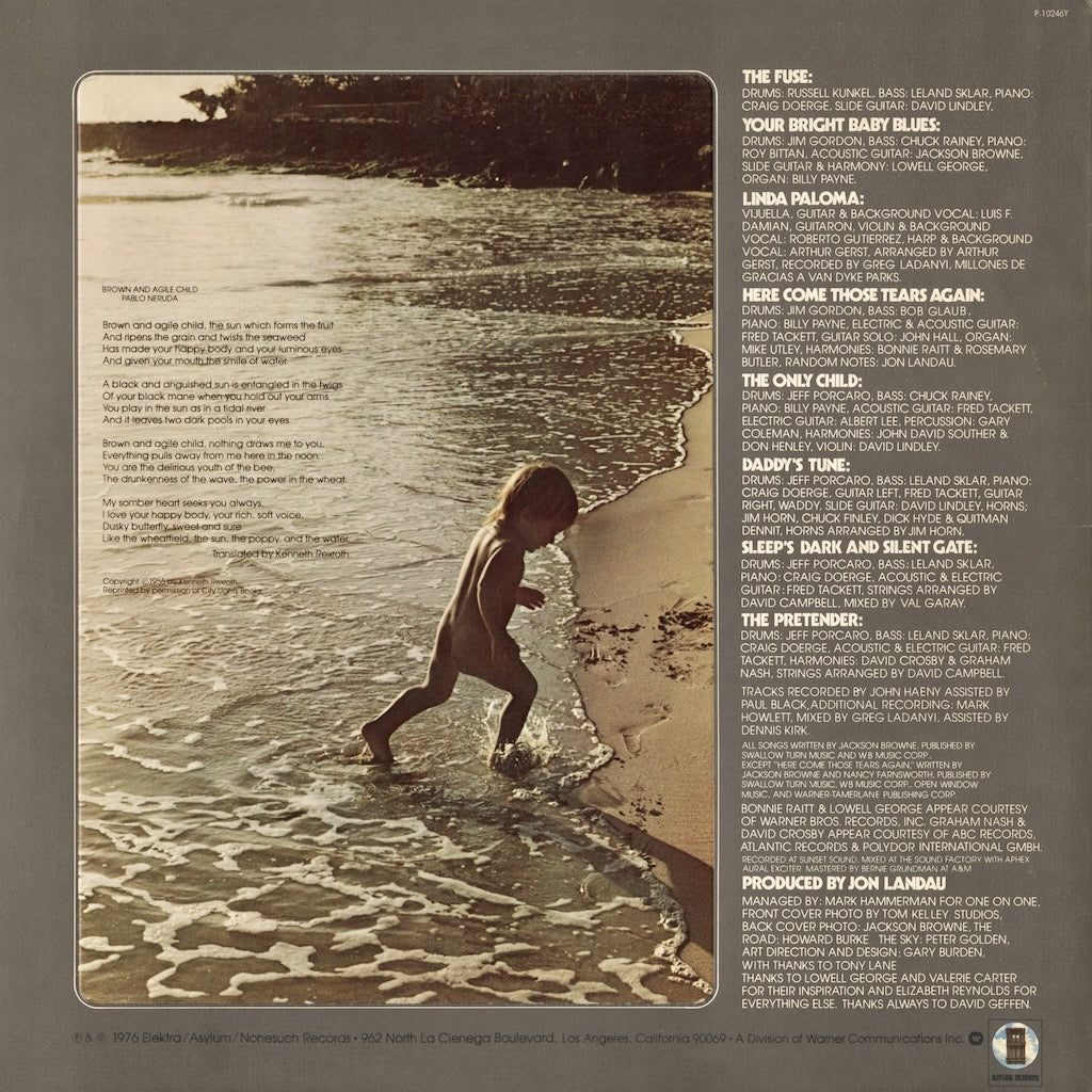 Jackson Browne - The Pretender (P-10246Y) LP 1976 JPN Asylum｜中古LP