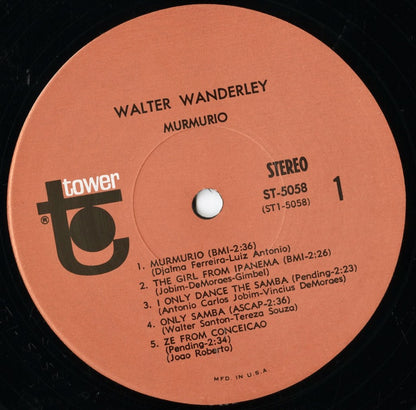 Walter Wanderley / ワルター・ワンダレイ / Murmurio (ST 5058)