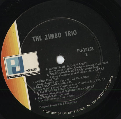 Zimbo Trio - The Zimbo Trio (PJ-10103) 1966 US Pacific Jazz｜中古LP