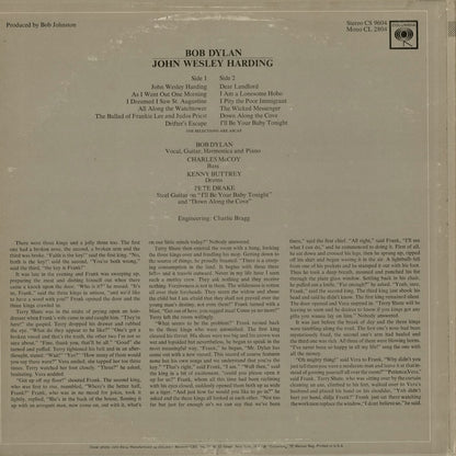 Bob Dylan - John Wesley Harding (CS 9604) 1968 US Columbia STEREO｜中古LP