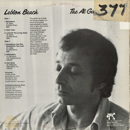 The Al Gafa Quinteto – Leblon Beach (2310-782) LP 1976 US Pablo | 中古LP