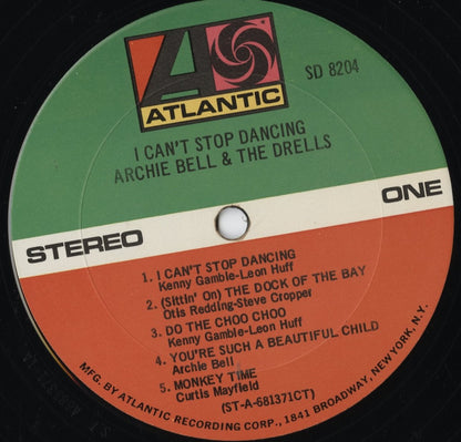 Archie Bell & The Drells - I Can't Stop Dancing (SD 8204) LP 1968 US Atlantic｜中古LP