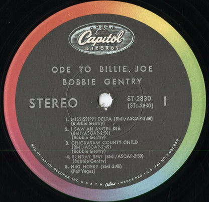 Bobbie Gentry - Ode To Billie Joe (ST-2830) 1967 US Capitol｜中古LP
