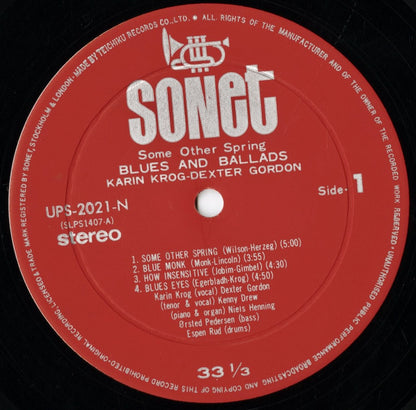 Karin Krog & Dexter Gordon / カーリン・クロッグ　デクスター・ゴードン / Some Other Spring Blues And Ballads (UPS-2021-N)