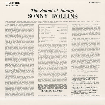 Sonny Rollins / ソニー・ロリンズ / The Sound Of Sonny (OJC-029)