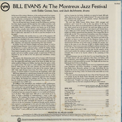 Bill Evans – At The Montreux Jazz Festival (V6-8762) LP 1968 US Verve | 中古LP
