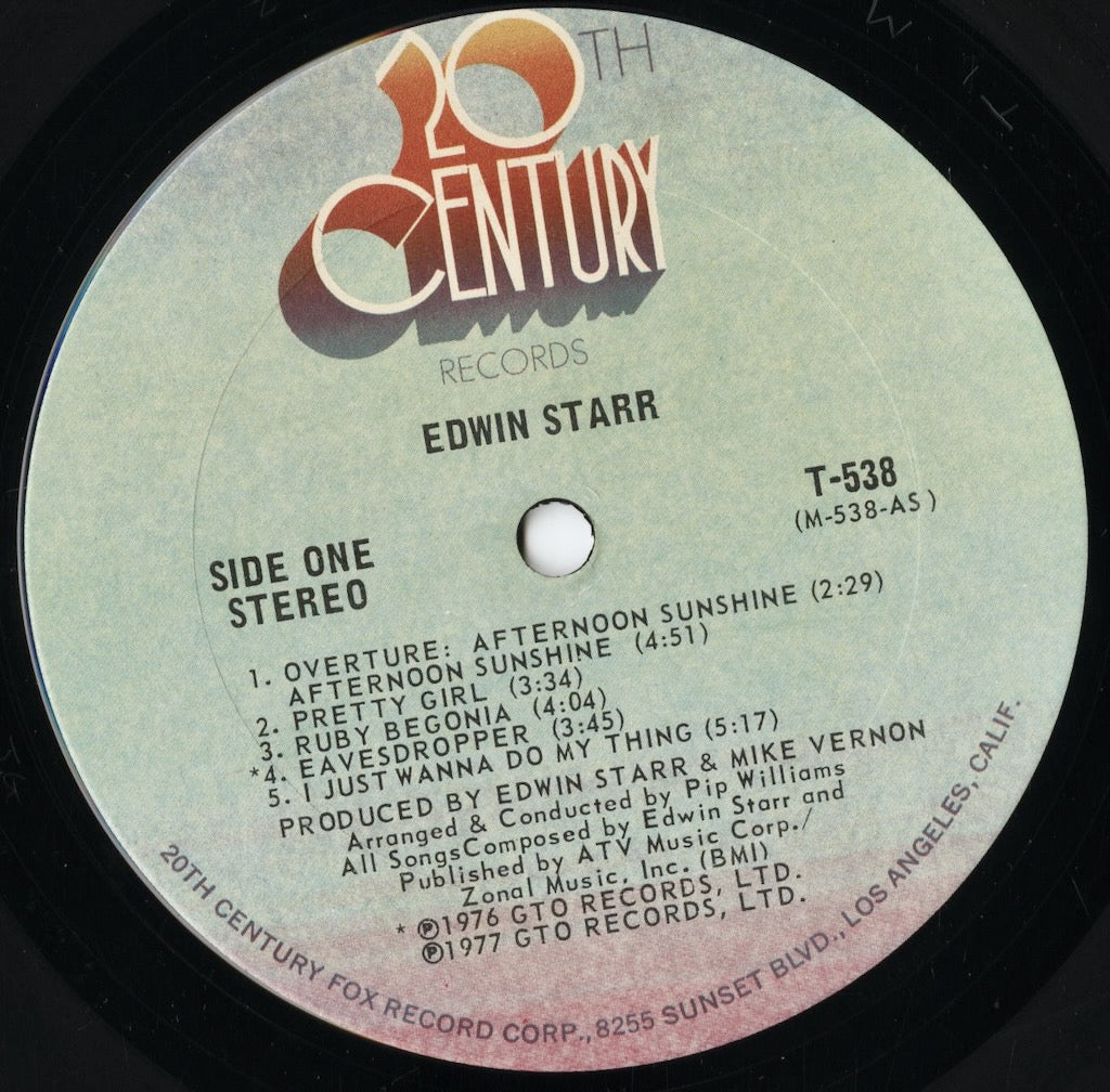 Edwin Starr - S.T. (T-538) LP 1977 US 20th Century｜中古LP
