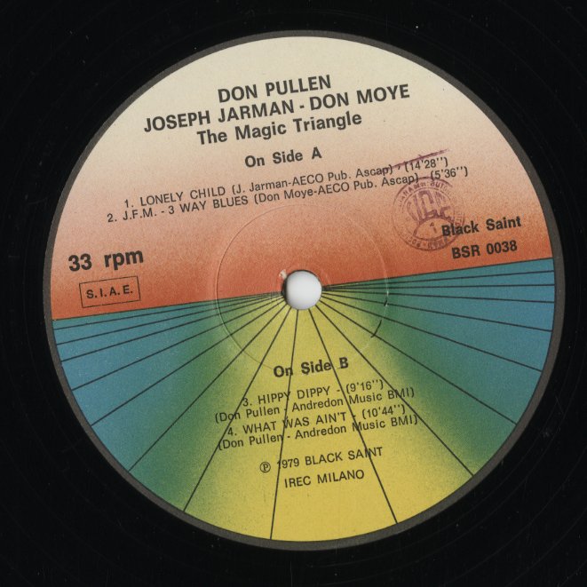 Joseph Jarman, Don Pullen, Don Moye - The Magic Triangle (BSR 0038) LP 1979 Italy Black Saint