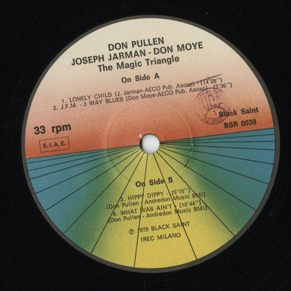 Joseph Jarman, Don Pullen, Don Moye - The Magic Triangle (BSR 0038) LP 1979 Italy Black Saint