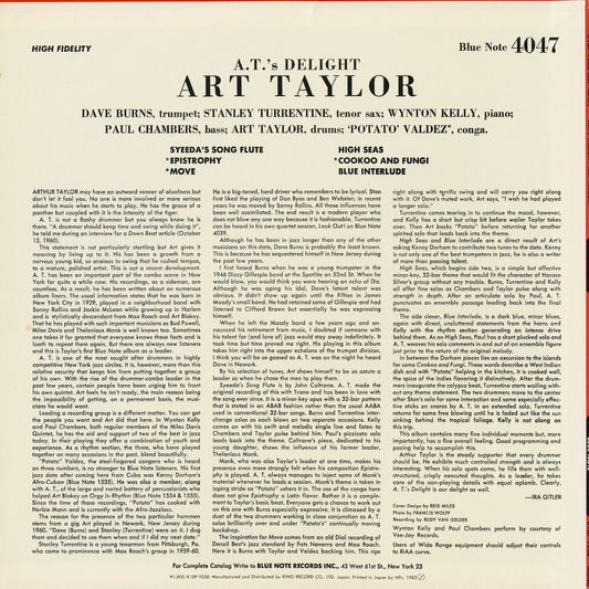 Art Taylor - A.T.'s Delight (K18P-9208) 1983 JPN Blue Note｜中古LP