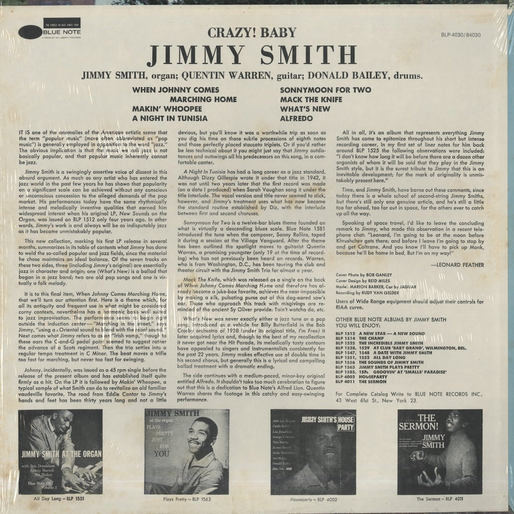 Jimmy Smith / ジミー・スミス / Crazy! Baby (BST-84030)