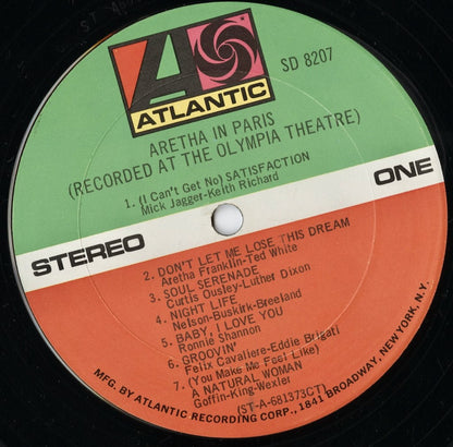 Aretha Franklin / アレサ・フランクリン / Aretha In Paris (SD 8207)