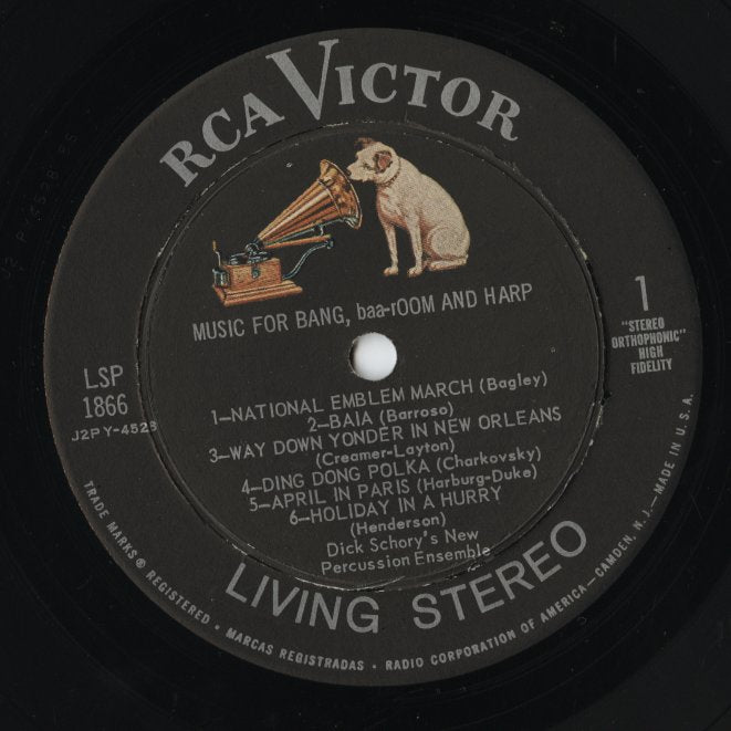 Dick Schory / ディック・ショーリー / Music For Bang, Baaroom And Harp (LSP-1866)