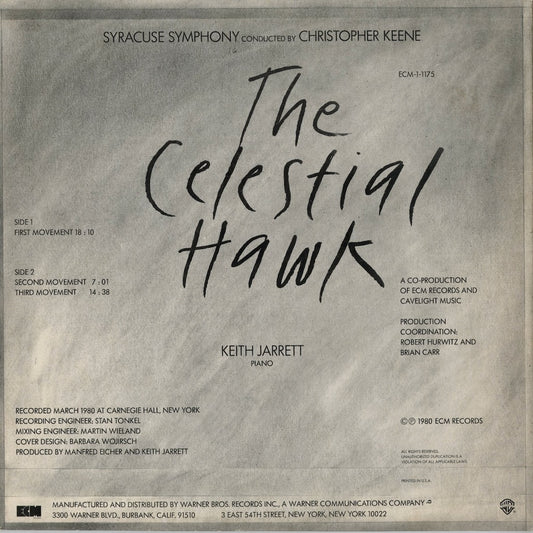 Keith Jarrett - The Celestial Hawk (ECM-1-1175) 1980 US ECM｜中古LP