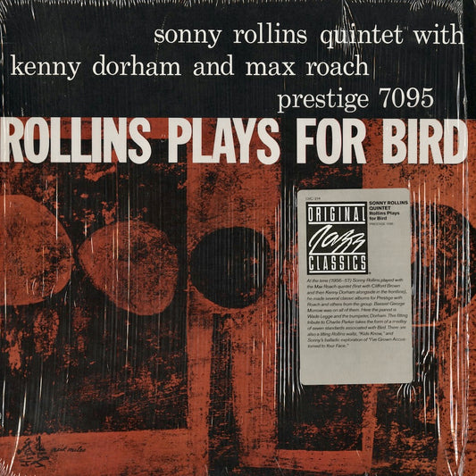 Sonny Rollins - Rollins Plays For Bird (OJC-214) 1986 US Prestige / Original Jazz Classics｜中古LP