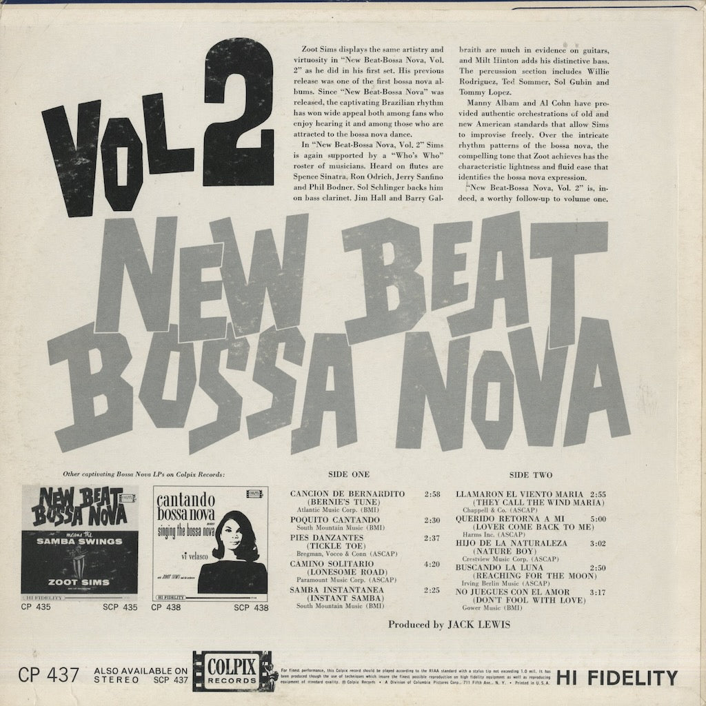 Zoot Sims / ズート・シムズ / New Beat Bossa Nova Vol.2 (CP437)