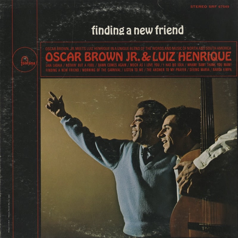 Oscar Brown Jr. & Luiz Henrique / オスカー・ブラウンJr　＆　ルイス・エンリケ / Finding A New Friend (SRF 67549)
