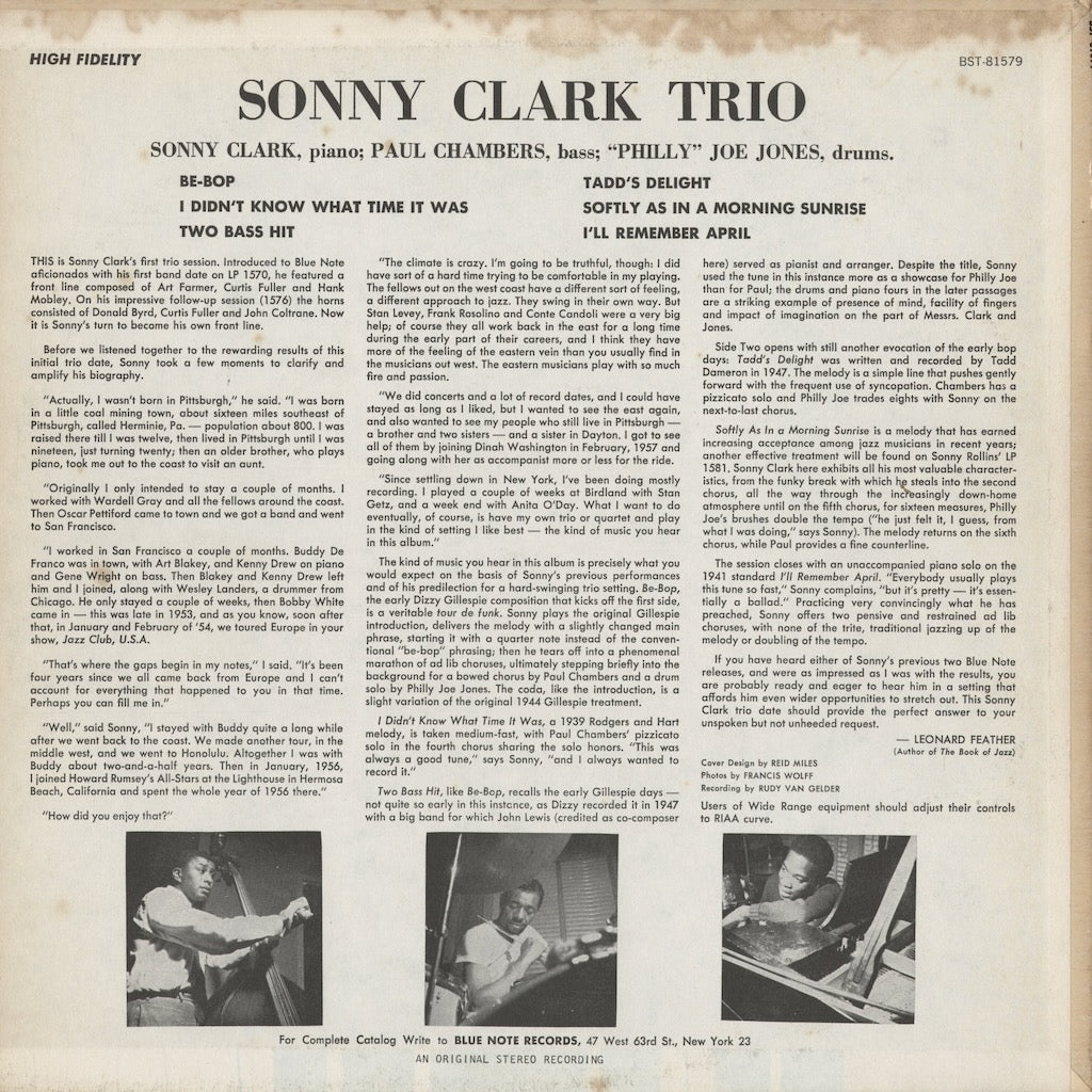 Sonny Clark Trio - Sonny Clark Trio【BST-81579】中古レコード通販