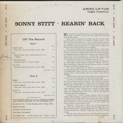 Sonny Stitt / ソニー・スティット / Rearin' Back (LP-709)