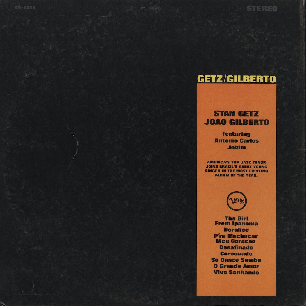 Stan Getz João Gilberto Getz/Gilberto V6-8545 中古レコード 通販