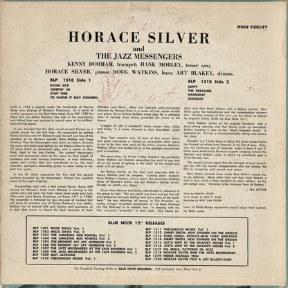 Horace Silver and The Jazz Messengers – Horace Silver and The Jazz Messengers (BN 1518) LP 1958 US Blue Note｜中古LP
