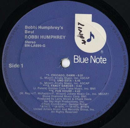Bobbi Humphrey - Bobbi Humphrey's Best (BN LA699-G) 1976 US Blue Note｜中古LP