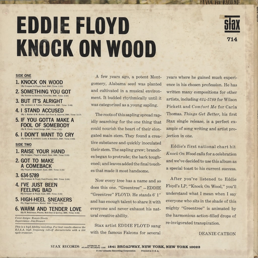 Eddie Floyd / エディー・フロイド / Knock On Wood (714)