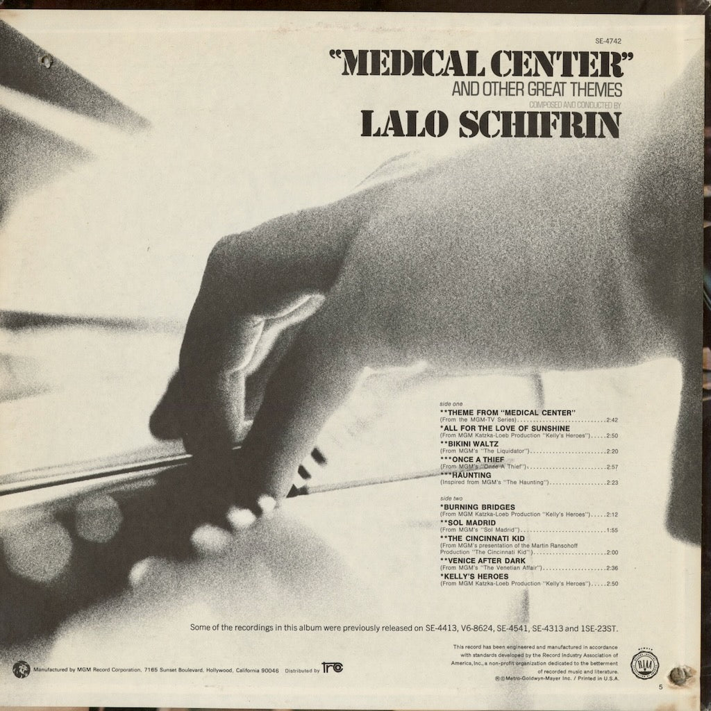 Lalo Schifrin - Medical Center (SE-4742) 1970 US MGM｜中古LP