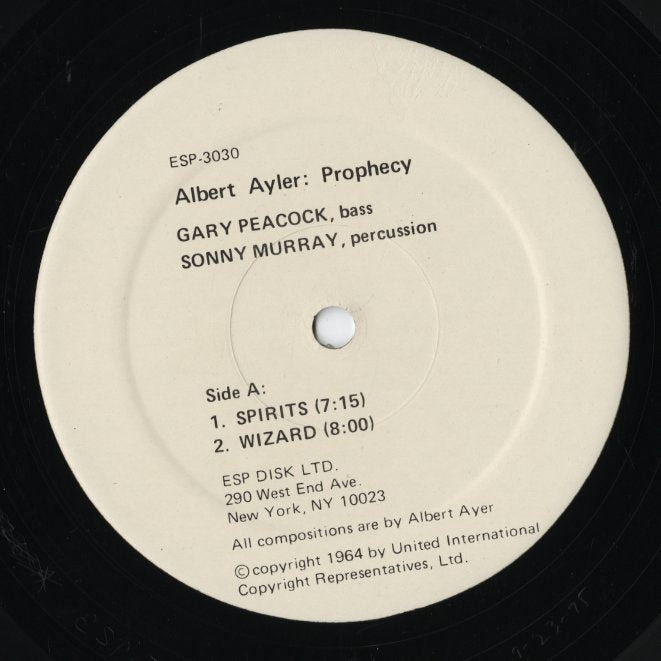 Albert Ayler / アルバート・アイラー / Prophecy(ESP-3030)