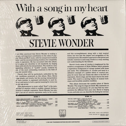 Stevie Wonder / スティーヴィ・ワンダー / With A Song In My Heart (M5-150V1)