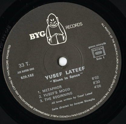 Yusef Lateef - Blues In Space (BYG 529152) LP 1969 FRA BYG｜中古LP