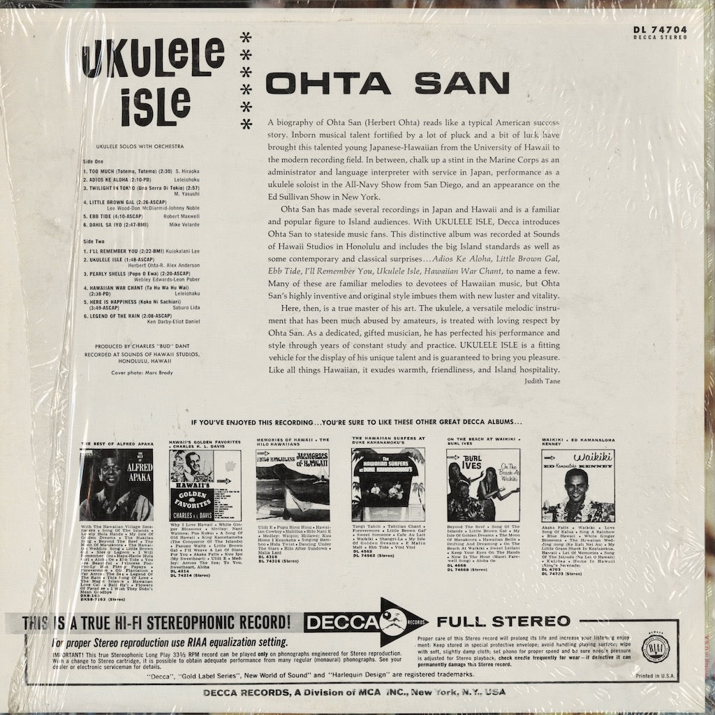 Ohta San / オータ・サン / Ukulele Isle (DL 74704)
