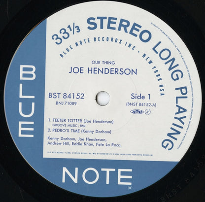Joe Henderson - Our Thing (BNJ 71089) 1985 JPN Blue Note｜中古LP