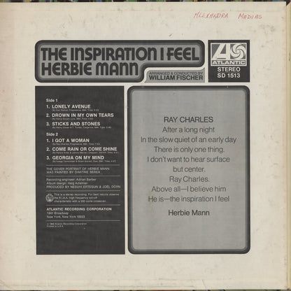 Herbie Mann / ハービー・マン / The Inspiration I Feel (SD 1513)