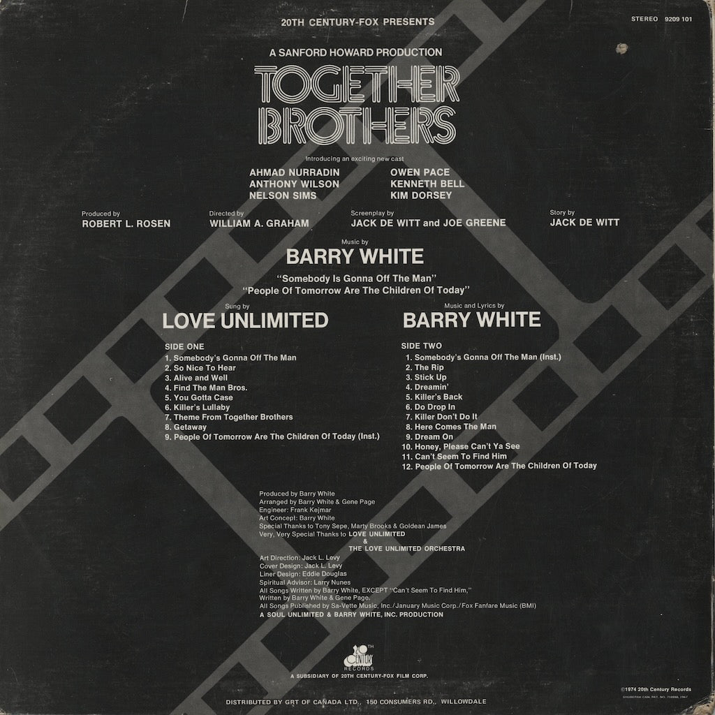 Barry White / バリー・ホワイト / Together Brothers -OST (ST-101)