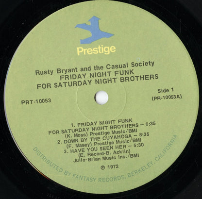 Rusty Bryant / ラスティ・ブライアント / Friday Night Funk For Saturday Night Brothers (PRST-10053)