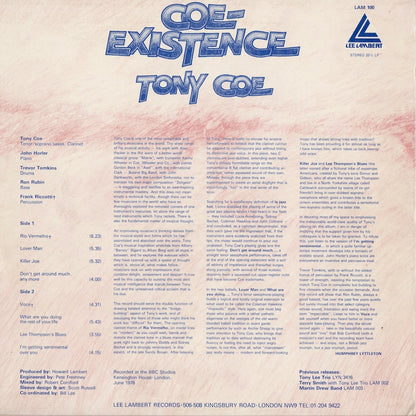 Tony Coe - Coe-Existence (LAM 100) 1978 UK Lee Lambert｜中古LP