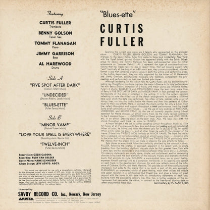 Curtis Fuller – Blues-Ette (22RS-2) LP 1977 JPN Arista | 中古LP