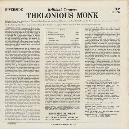 Thelonious Monk - Brilliant Corners (SMJ-6136M) 1976 JPN Riverside｜中古LP